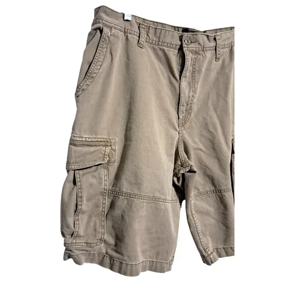 Old Navy Cargo Shorts Mens Size 38 Khaki Casual 100% Cotton Durable Design Y2K - Picture 5 of 8